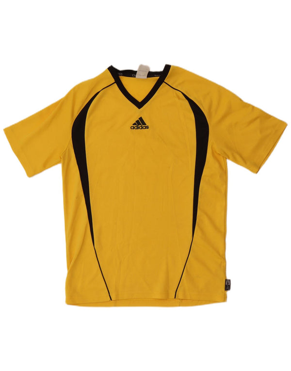 Adidas Męska koszulka Clima 365 Top, mała, żółta, z blokami kolorów