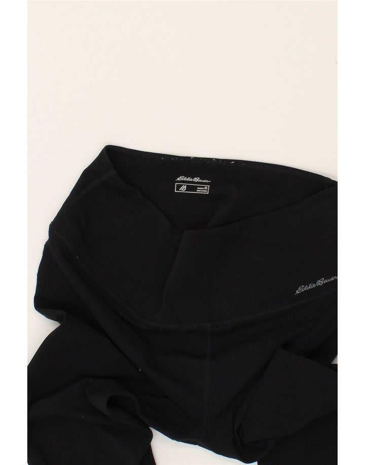 EDDIE BAUER Womens Capri Leggings UK 12 Medium  Black Nylon Vintage Eddie Bauer and Second-Hand Eddie Bauer from Messina Hembry 
