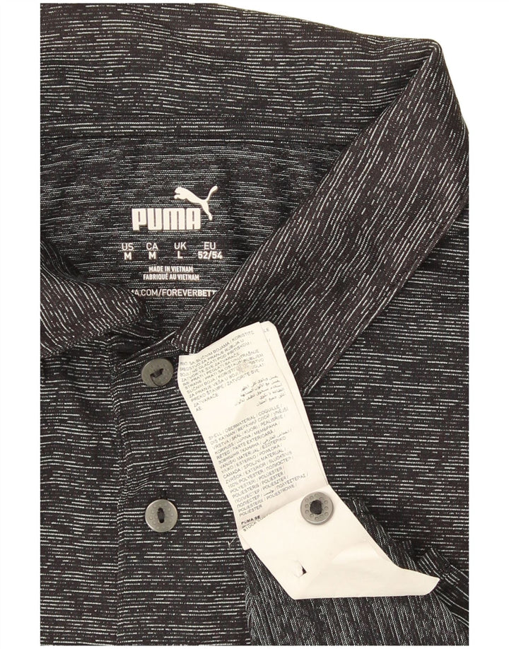 Męska koszulka polo Puma, duża, szara, nakrapiana, poliester