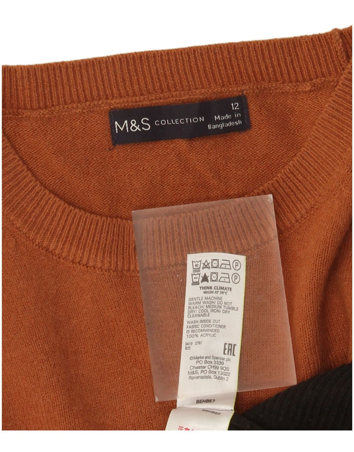 Marks & Spencer Damski sweter z dekoltem w łódkę, UK 12, średni, wielokolorowy