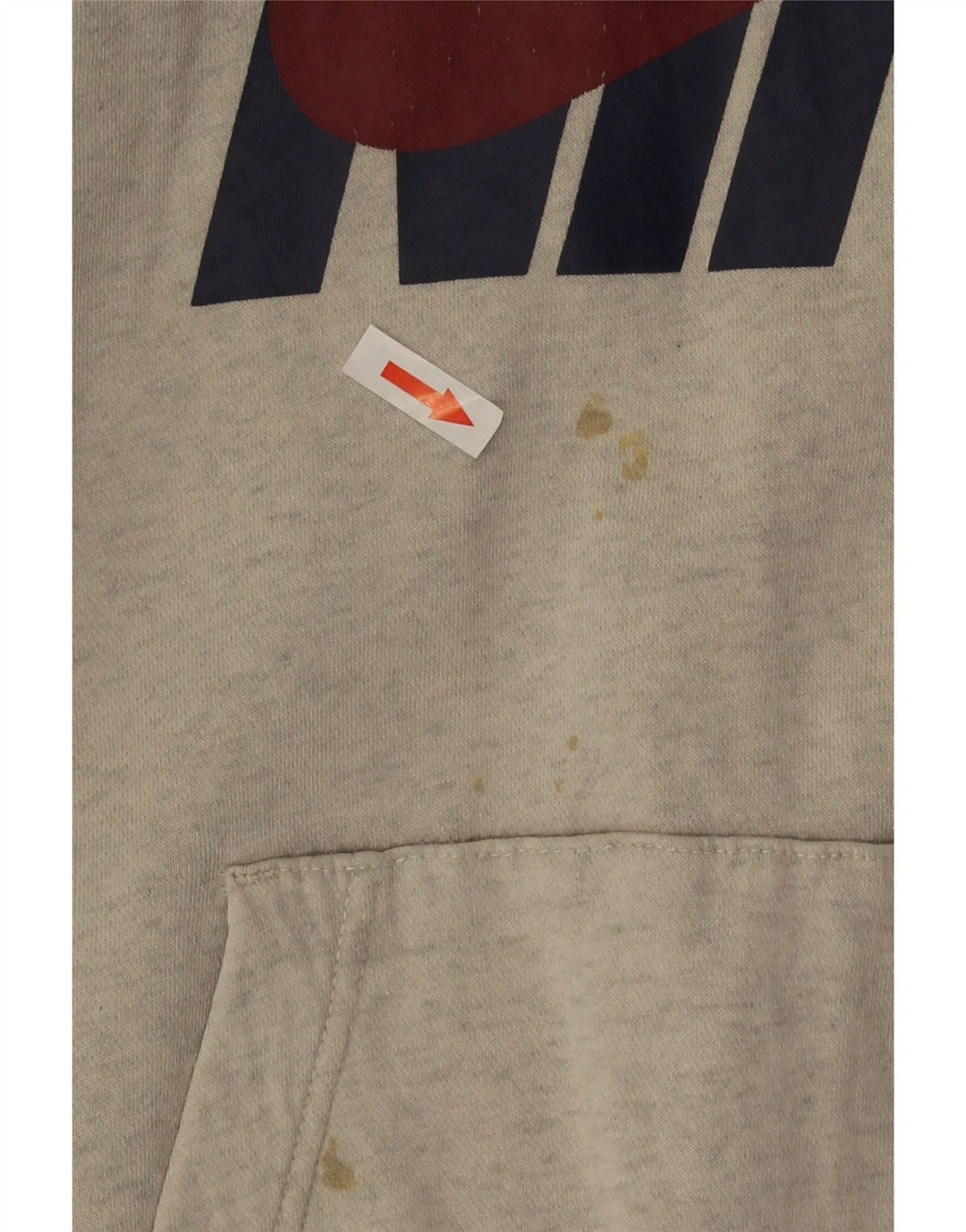 Męski sweter z kapturem Nike z grafiką, mały, szary, bawełniany