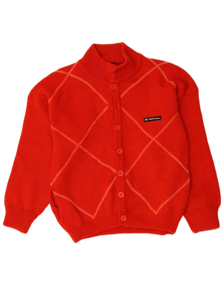 Męski sweter rozpinany w stylu vintage, średni zielony Argyle/Diament