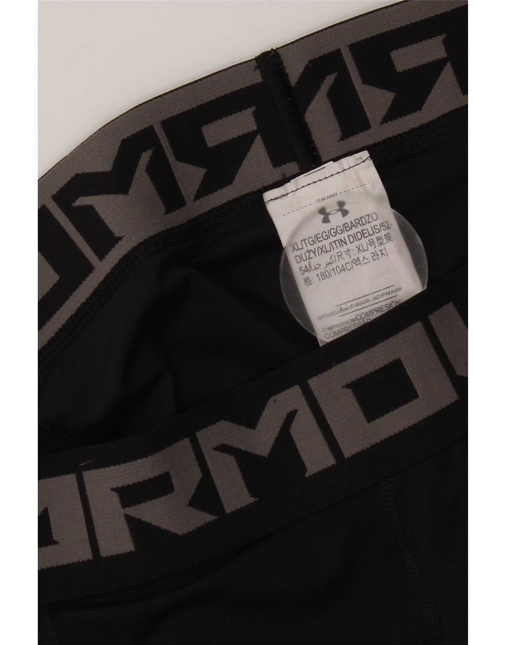 Męskie legginsy z grafiką Under Armour XL, czarne, poliestrowe