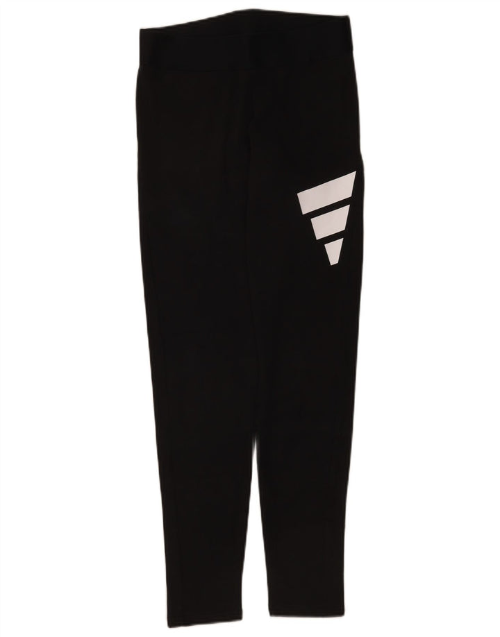 Damskie legginsy Adidas Graphic UK 12/14 Średnia czarna bawełna