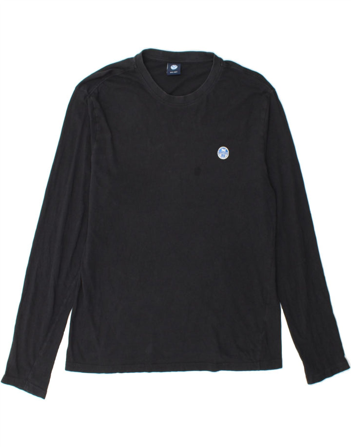 NORTH SAILS Mens Top Long Sleeve Medium Black Cotton Vintage North Sails and Second-Hand North Sails from Messina Hembry 