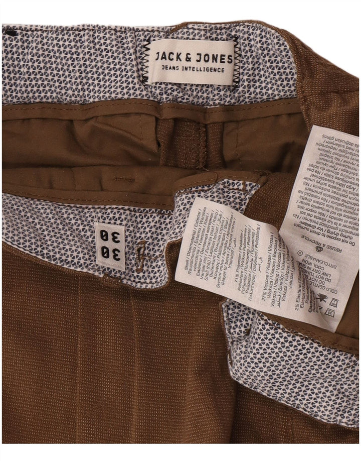 Męskie spodnie Chino Jack & Jones W30 L23 Brązowy poliester