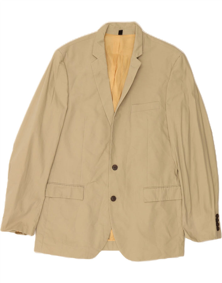 J. CREW Mens 2 Button Blazer Jacket UK 42 XL Beige Cotton Vintage J. Crew and Second-Hand J. Crew from Messina Hembry 
