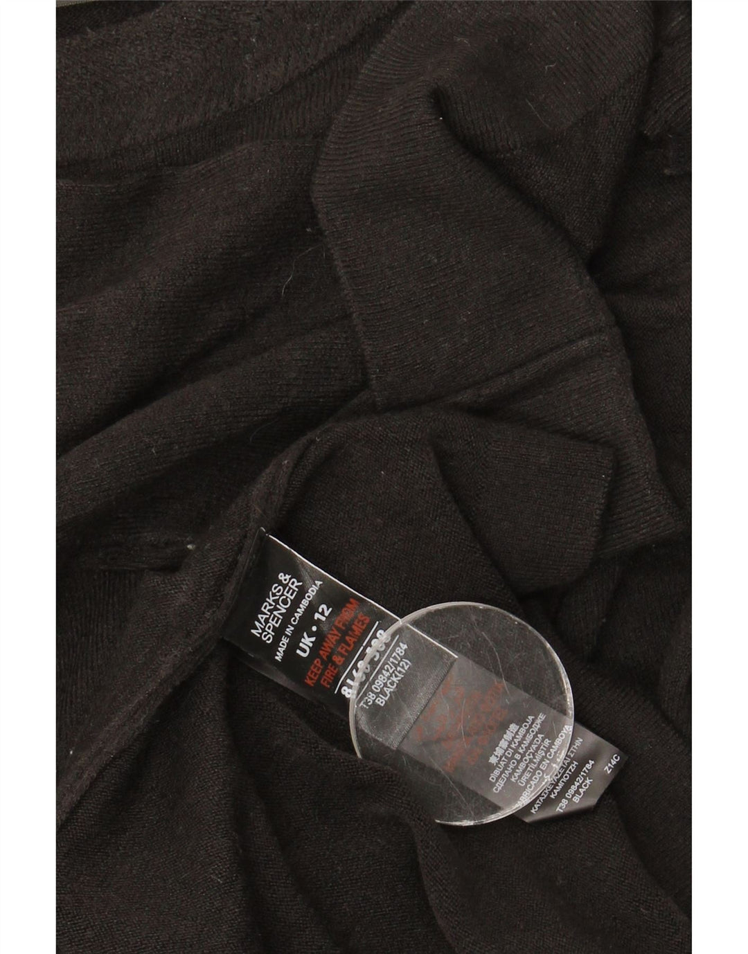 Marks & Spencer Damski sweter z rękawem 1/2 i dekoltem w łódkę UK 12 Średni Bla