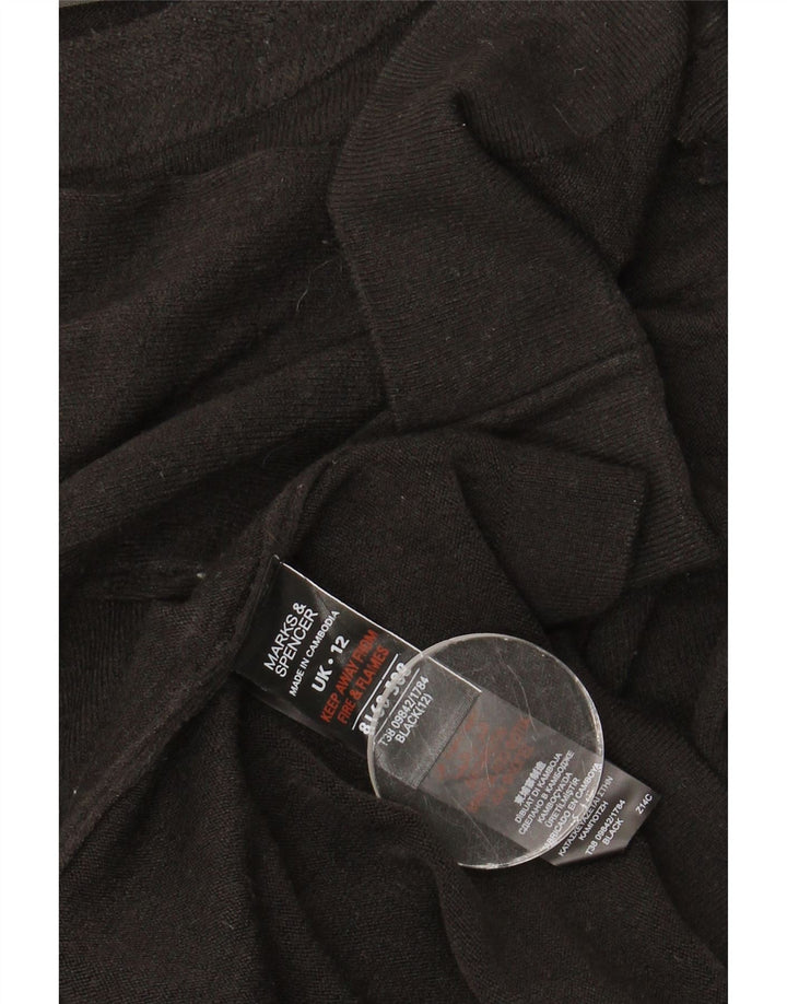 Marks & Spencer Damski sweter z rękawem 1/2 i dekoltem w łódkę UK 12 Średni Bla