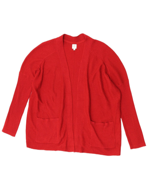 Damski sweter oversize John Lewis z otwartym kardiganem UK 10, mały, czerwony poliester