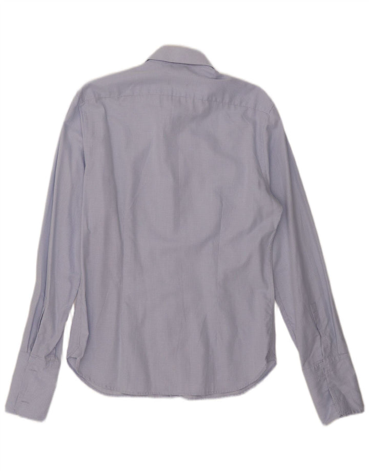 Koszula wizytowa Dkny Slim Fit, rozmiar 15 1/2, średnia niebieska kratka