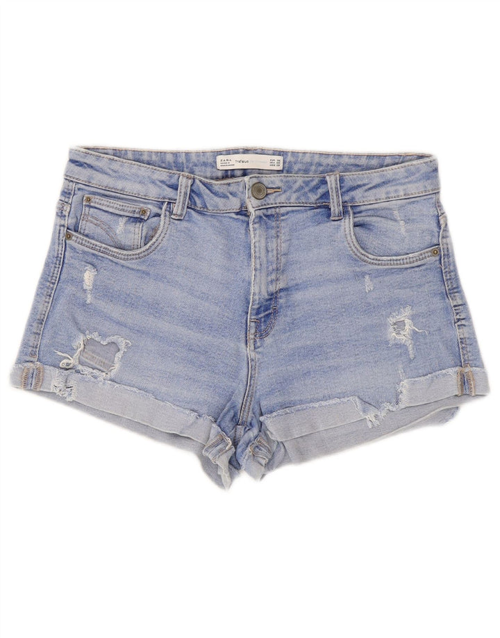 Damskie spodenki jeansowe Zara Trafaluc w trudnej sytuacji EU 38 Small W28 Blue