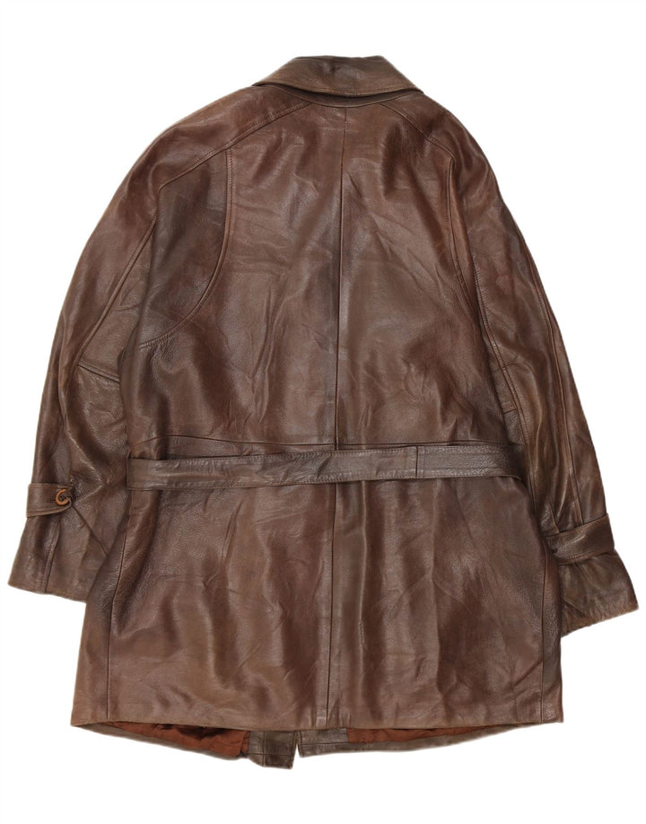 Vintage męska kurtka skórzana UK 42 XL brązowa skóra