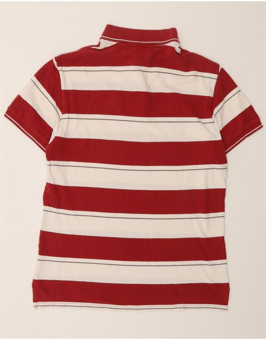 Męska koszulka polo do rugby ADIDAS Miami Heat z krótkim rękawem, w średnie czerwone paski