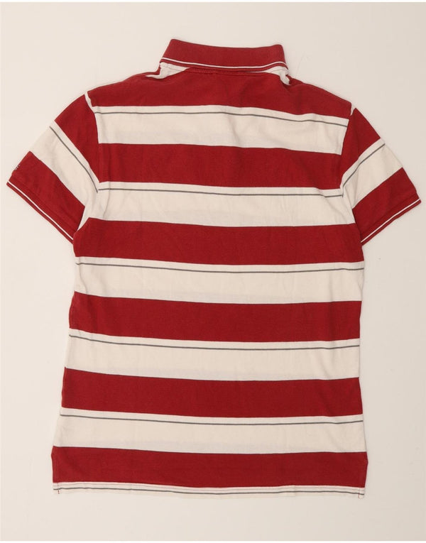 Męska koszulka polo do rugby ADIDAS Miami Heat z krótkim rękawem, w średnie czerwone paski