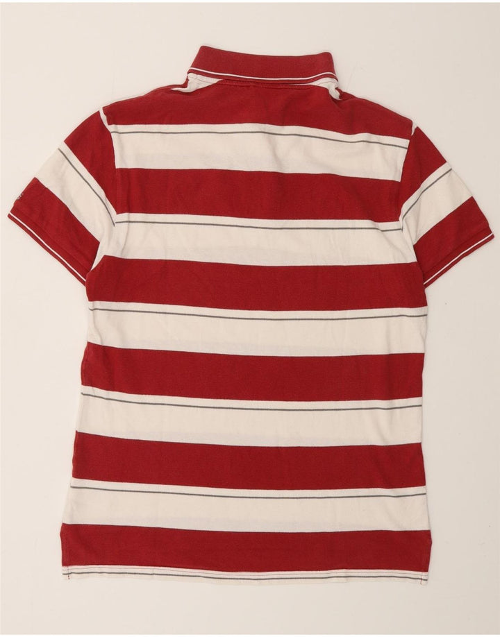 Męska koszulka polo do rugby ADIDAS Miami Heat z krótkim rękawem, w średnie czerwone paski