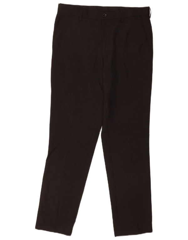 Męskie spodnie casual Marks & Spencer Slim Fit W32 L31 Czarny poliester