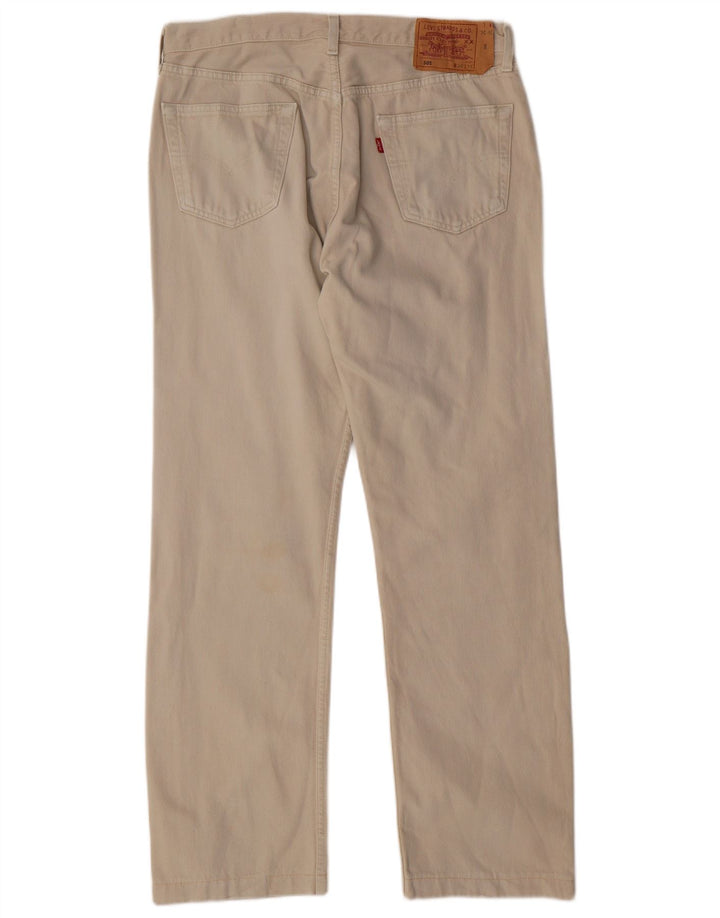 Męskie jeansy LEVI'S 501 Straight W36 L31 Beżowa bawełna