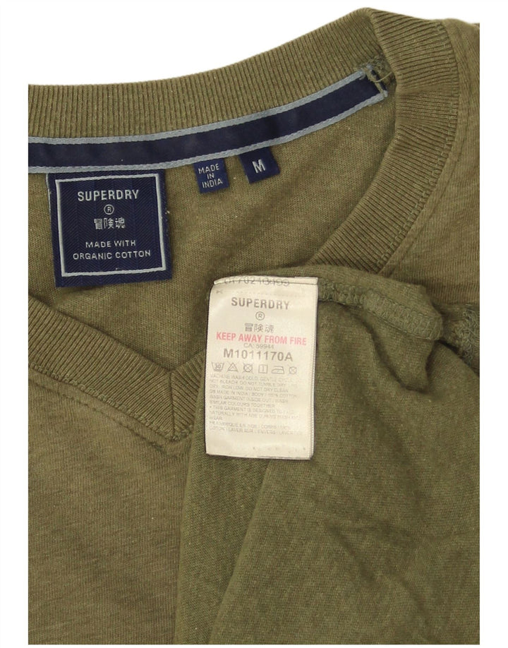 T-shirt męski Superdry, bawełniany, średni kolor khaki