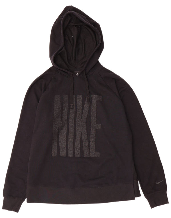 Damska bluza z kapturem Nike Dri Fit Graphic, oversize UK 14, średnia czarna