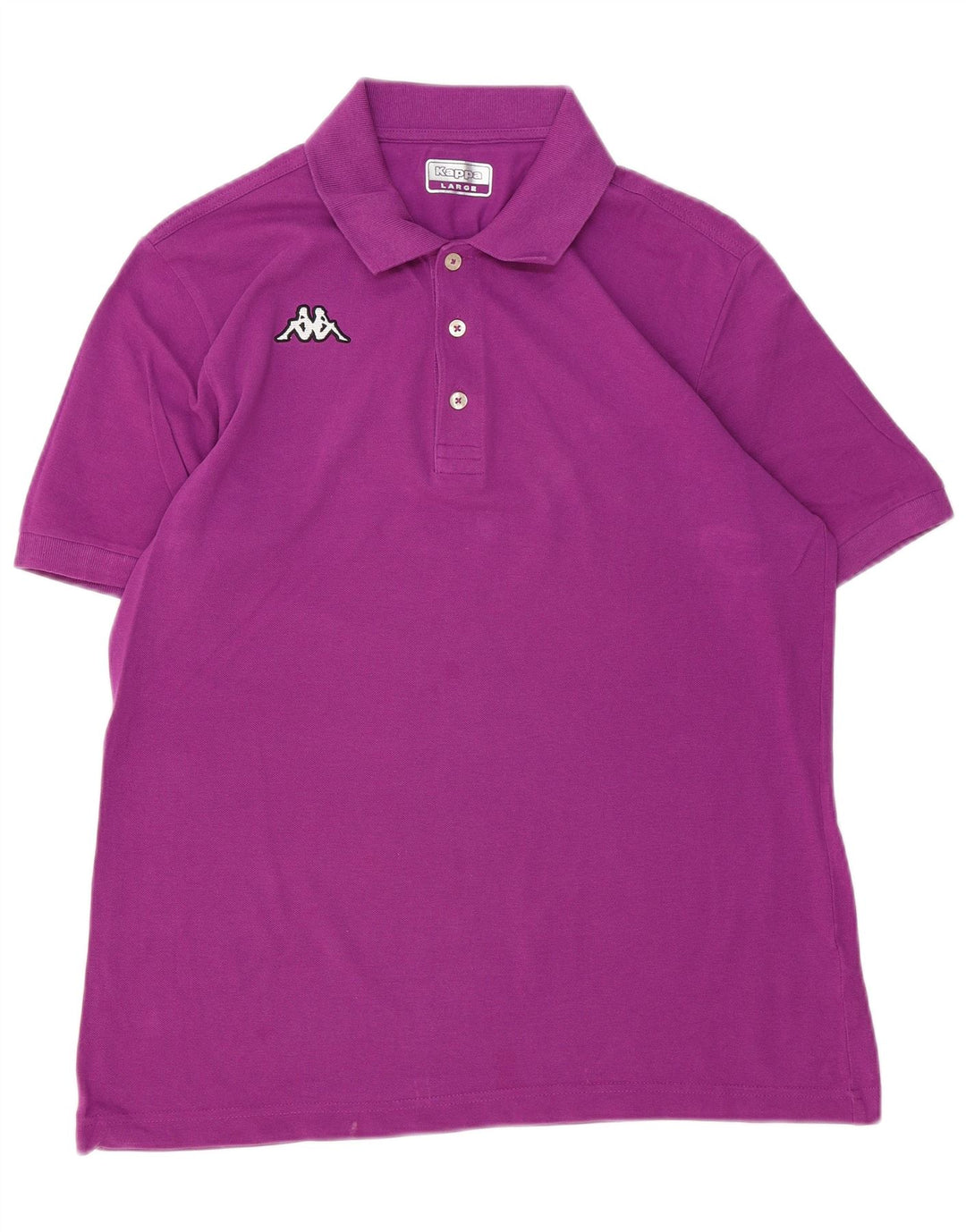 KAPPA Mens Polo Shirt Large Purple Cotton