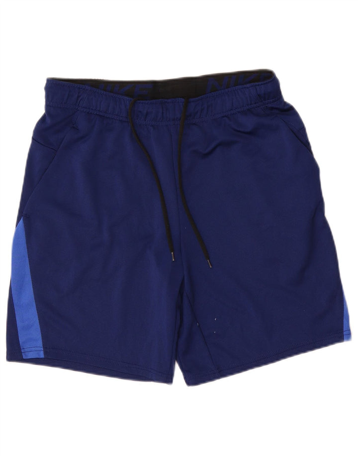 Męskie spodenki sportowe Nike Dri Fit, średni granatowy, poliester z blokami kolorów