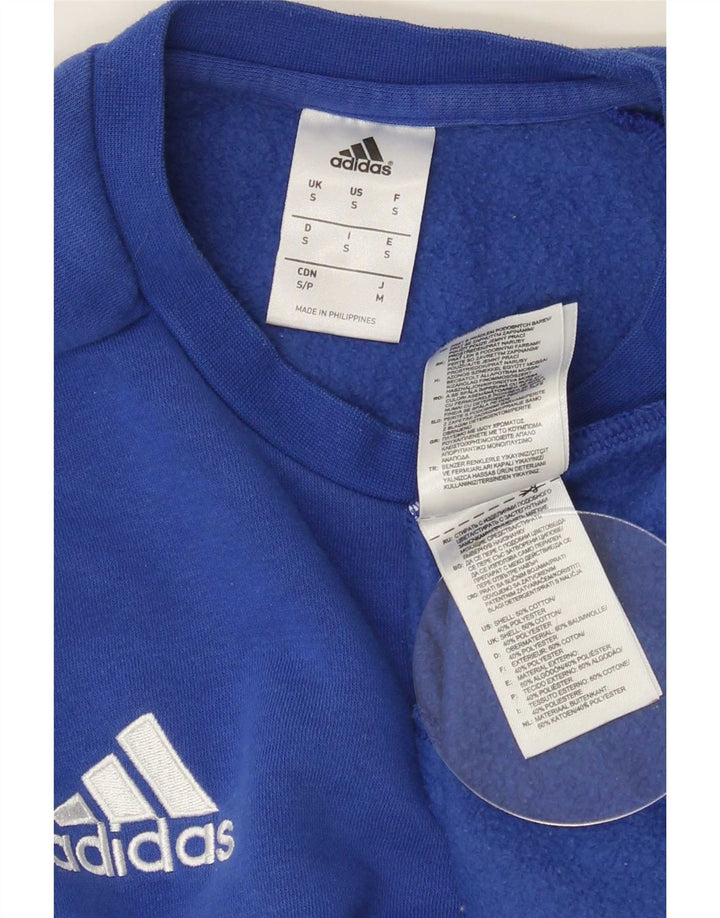 Adidas Męska Bluza Sweter Mała Niebieska Bawełniana