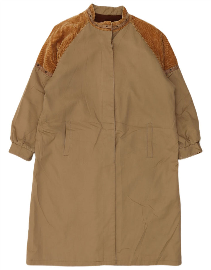 Damski płaszcz wiatrówka VINTAGE UK 16, duży, brązowy kolor