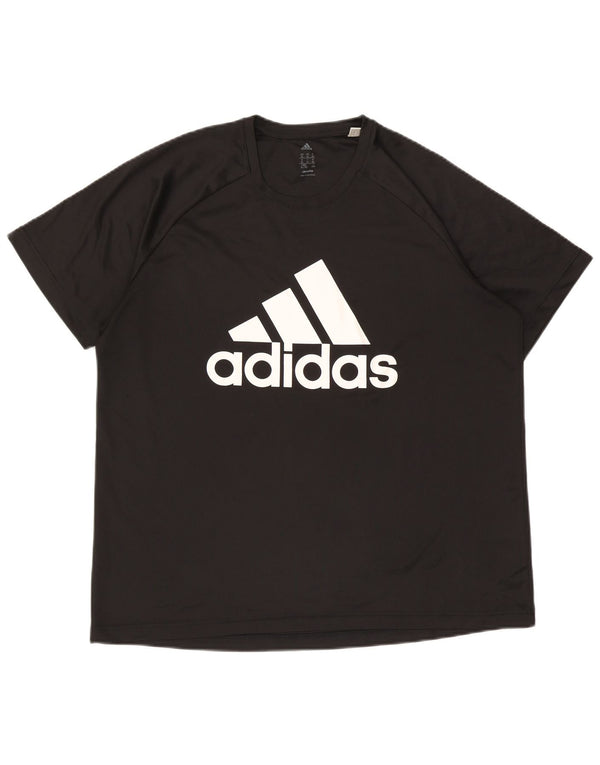 Adidas Męska koszulka Climalite Graphic Top XL Czarny poliester