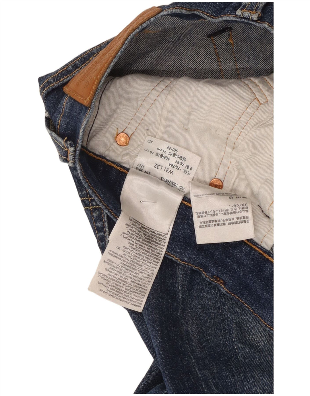 Męskie jeansy Levi's 519 Slim W31 L32 Niebieska bawełna