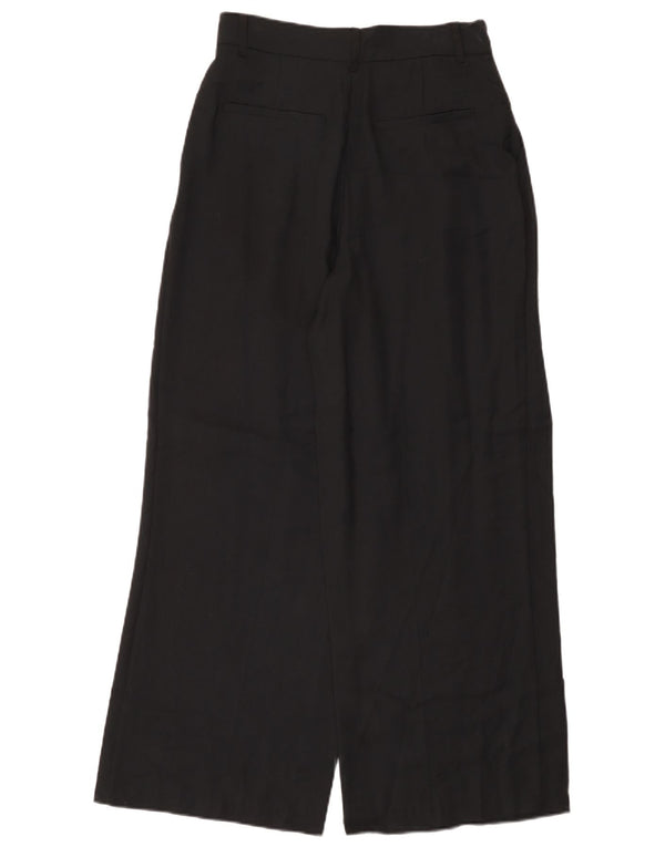 Damskie spodnie chino z szeroką nogawką Zara, średnie W28 L29, czarne, modalne