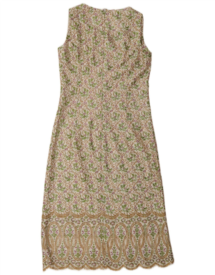 Lucie Linden Damska sukienka Maxi Shift EU 38 Średnia, wielobarwna, w kwiaty, lata 80-te