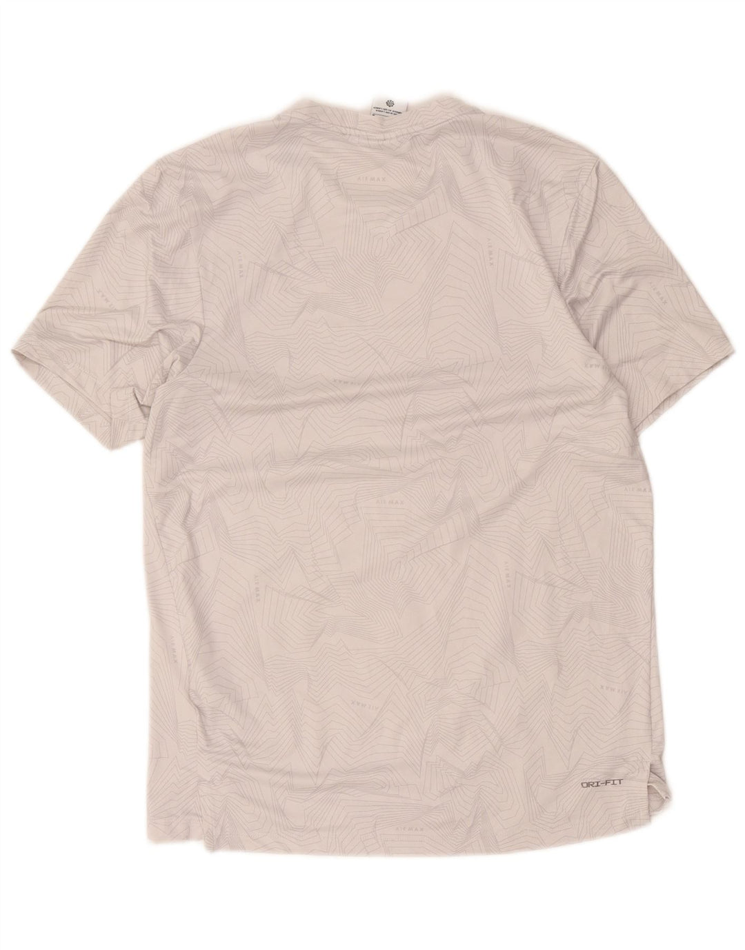 Męski T-shirt Nike Dri Fit z grafiką, średnioszary, geometryczny poliester