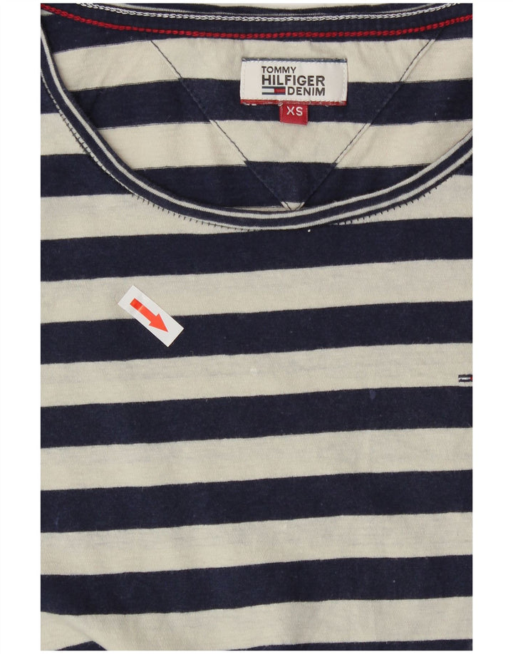 Damski top z długim rękawem Tommy Hilfiger UK 6 XS w granatowe paski