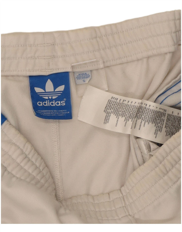 Męskie spodnie dresowe Adidas, małe, białe, poliestrowe