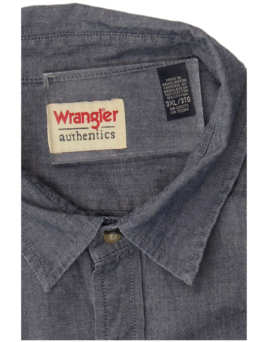Koszula męska WRANGLER 3XL, bawełniana, granatowa