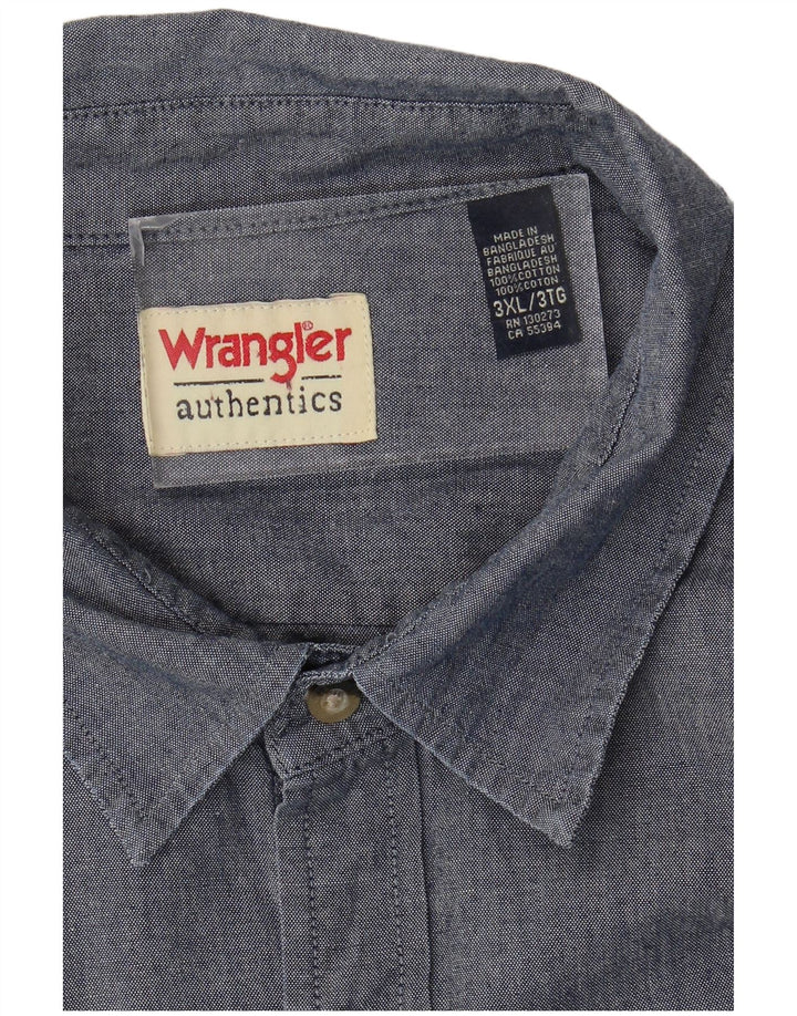 Koszula męska WRANGLER 3XL, bawełniana, granatowa