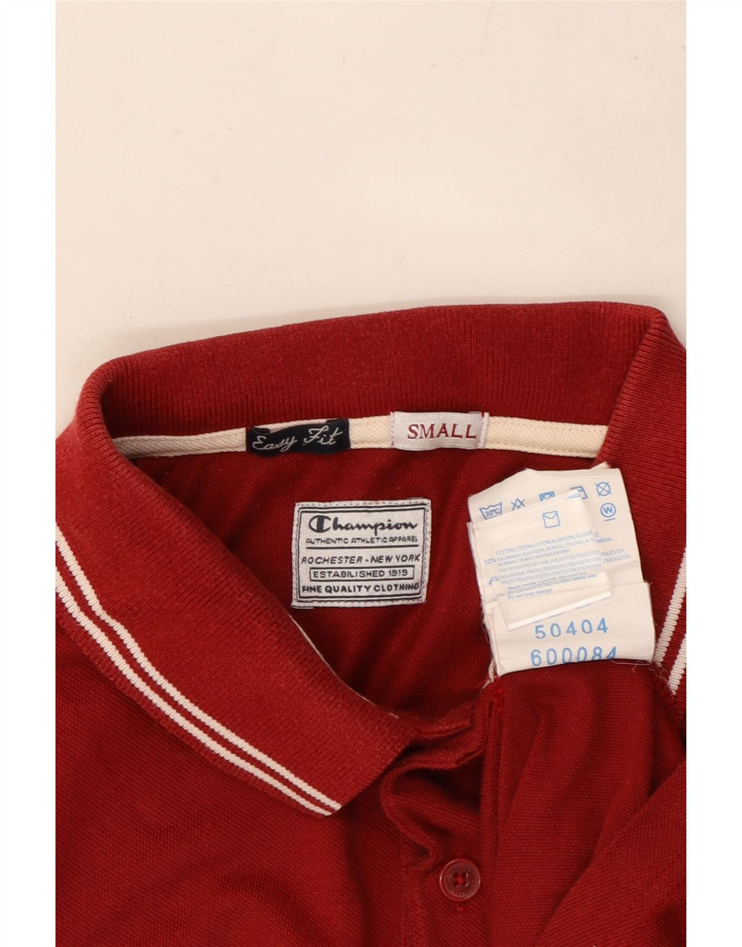 Męska koszulka polo CHAMPION Easy Fit, mała, czerwona, bawełniana