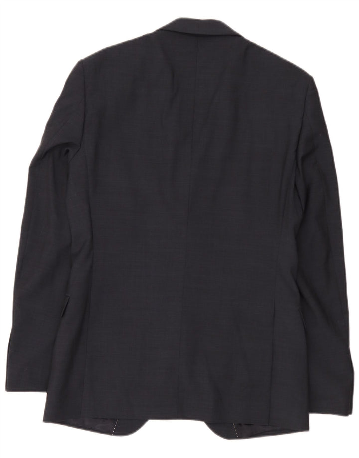 Dkny Męska marynarka slim fit z 2 guzikami, UK 38, średnia granatowa wełna