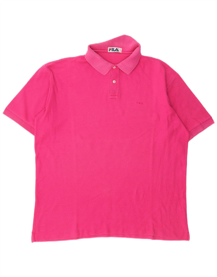 Męska koszulka polo Fila IT 56 XL, różowa, bawełniana