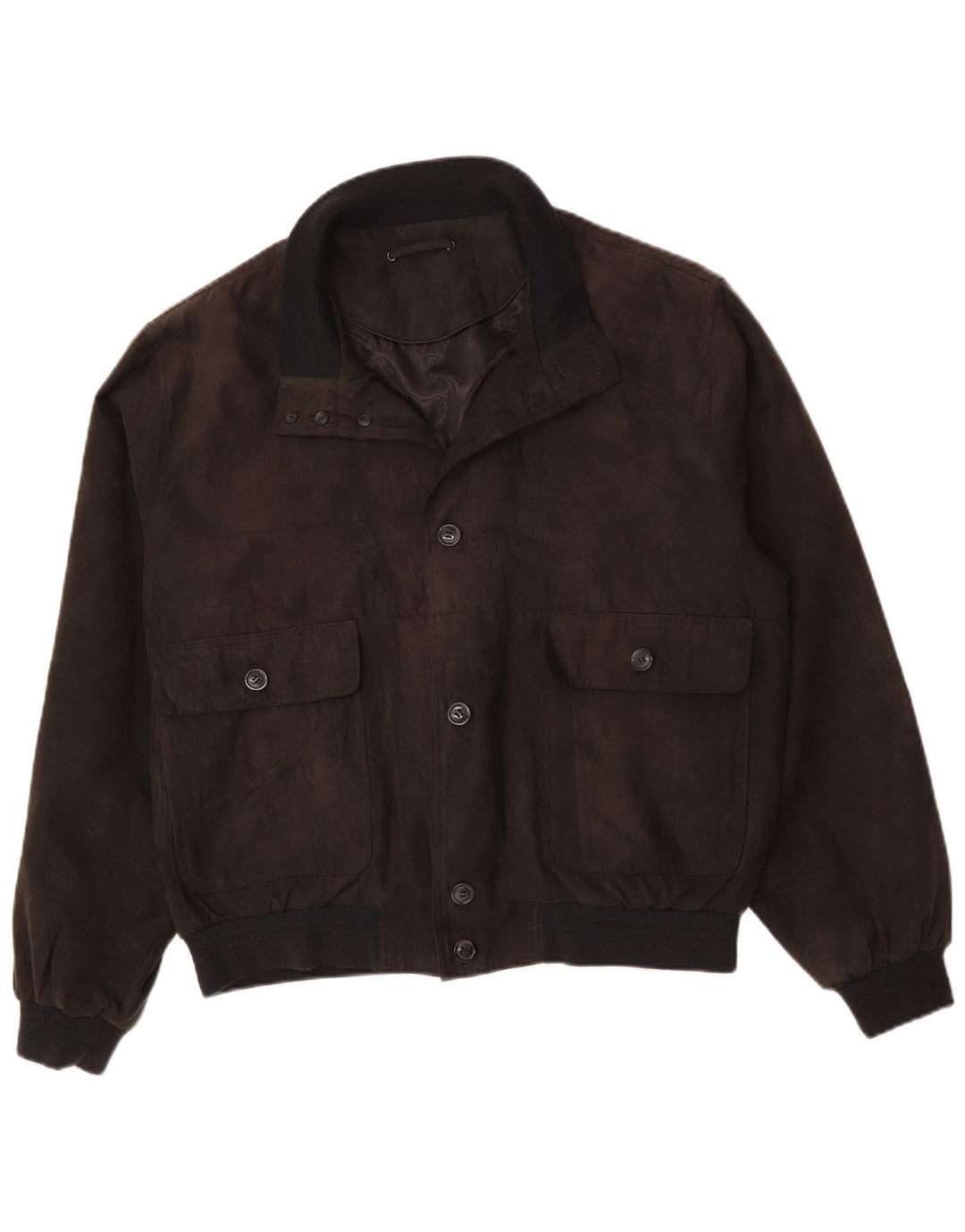 Męska kurtka bomber w stylu vintage UK 40, duża, szara, z poliestru