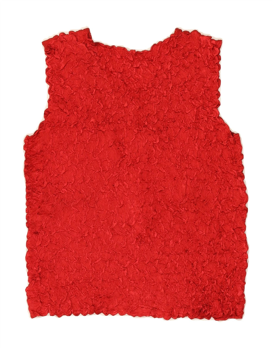 VINTAGE Womens Sleeveless Blouse Top One Size Red Polyester Vintage Vintage and Second-Hand Vintage from Messina Hembry 