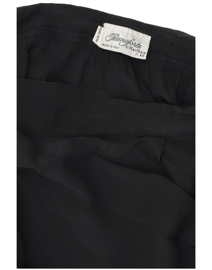 MAX MARA Damska asymetryczna spódnica kopertowa Pianoforte IT 40 Small W28 Black