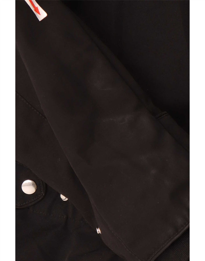 Damska kurtka parka z kapturem Zara UK 18 XL, czarny poliester