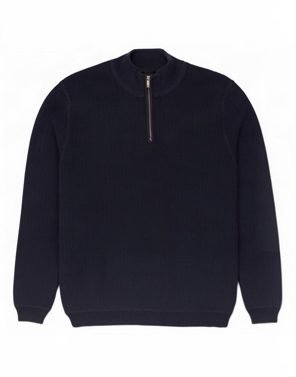 Męski sweter zapinany na zamek Eddie Bauer 2XL, granatowy, bawełniany