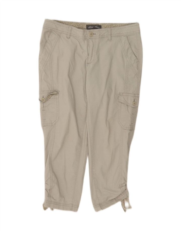 EDDIE BAUER Womens Straight Cropped Trousers US 6 Medium W34 L24 Grey Vintage Eddie Bauer and Second-Hand Eddie Bauer from Messina Hembry 
