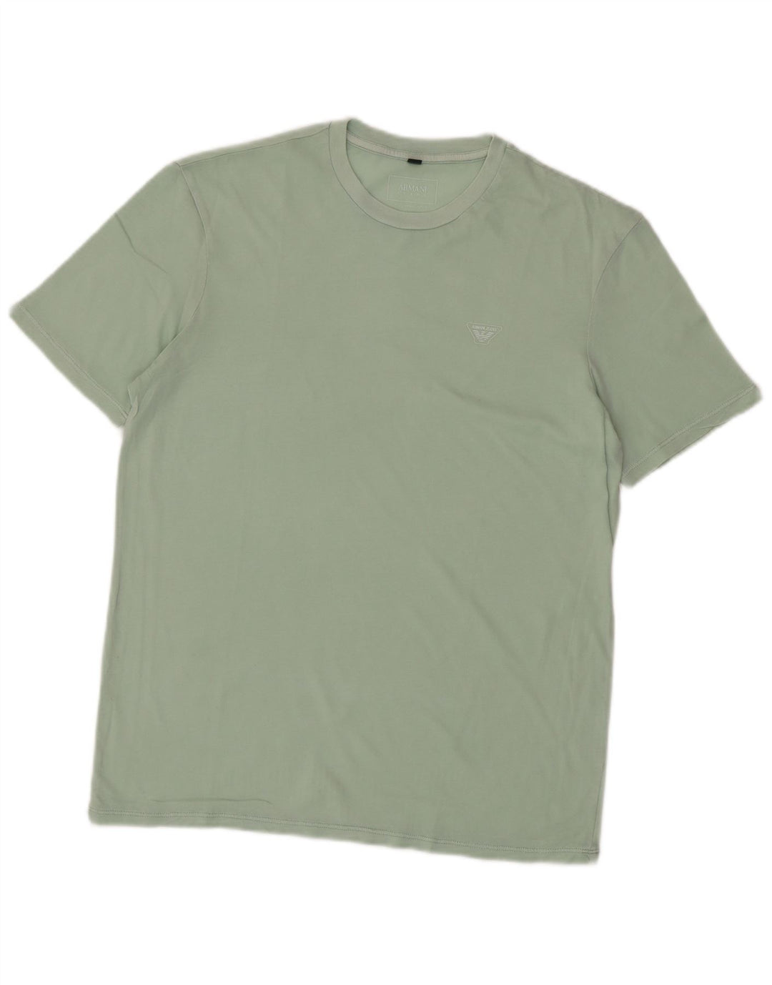 ARMANI JEANS Męski T-shirt Top Mały Zielony Bawełniany