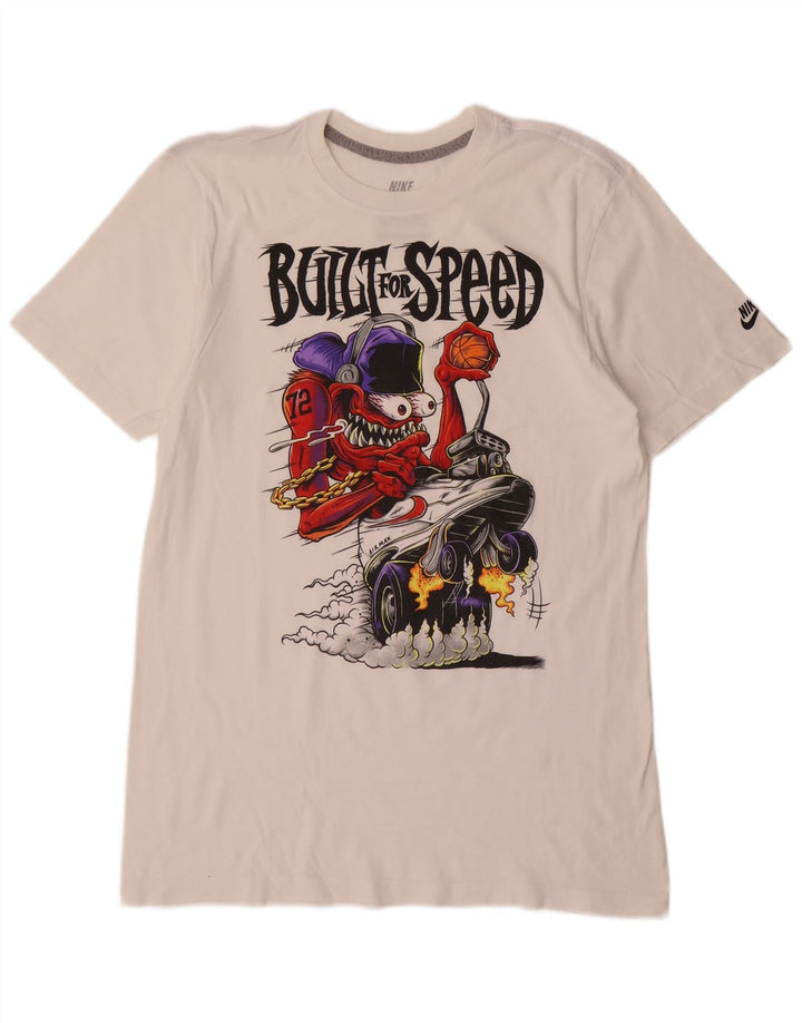 Męski T-shirt Nike o regularnym kroju z grafiką, średni biały