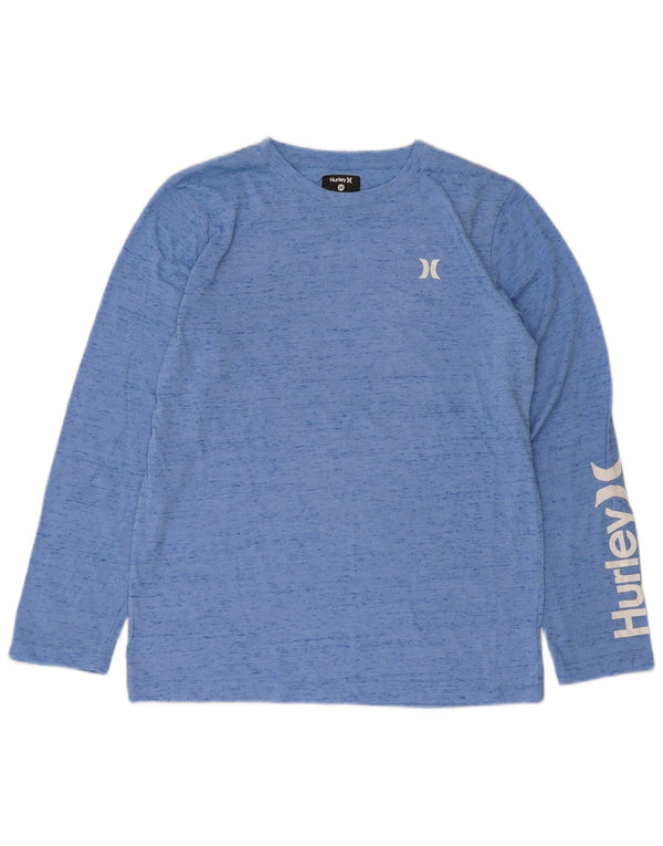 Chłopięcy top z grafiką Hurley z długim rękawem 13-14 lat XL, niebieski, nakrapiany