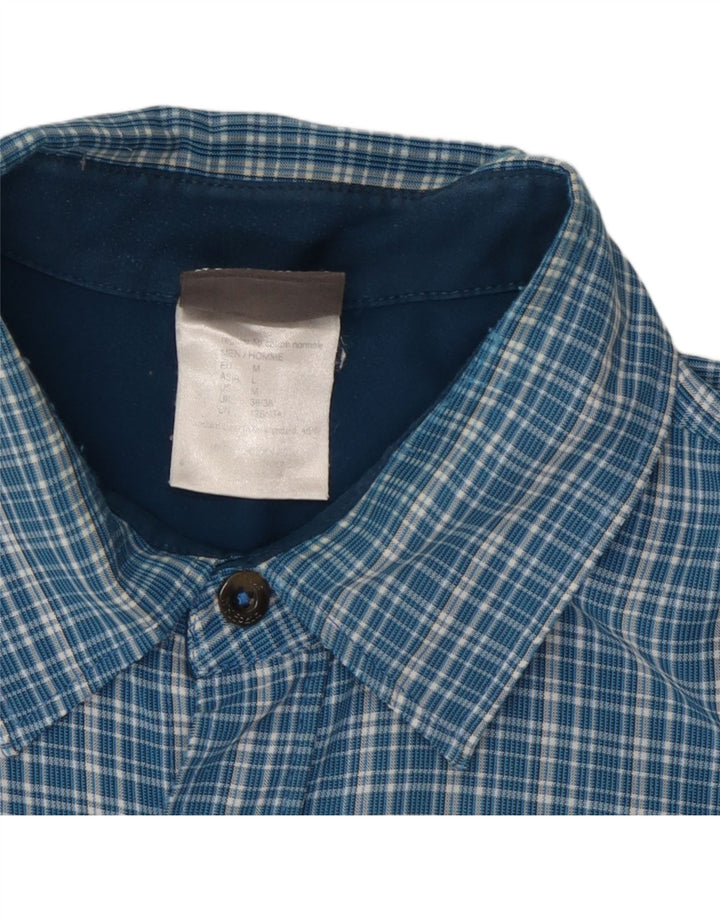 Męska koszula flanelowa Jack Wolfskin UK 36/38 w średnią niebieską kratkę